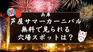 芦屋花火大会　見れる場所　芦屋サマーカーニバル